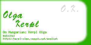 olga kerpl business card